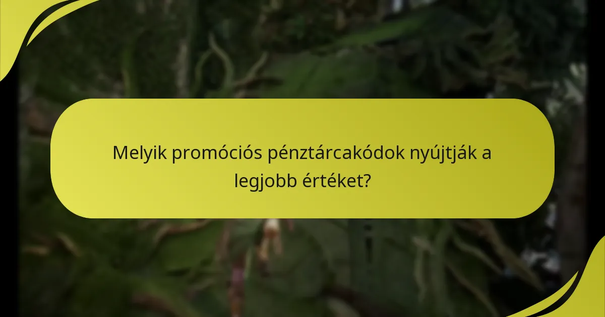 Melyik promóciós pénztárcakódok nyújtják a legjobb értéket?